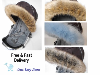 egg stroller fur hood