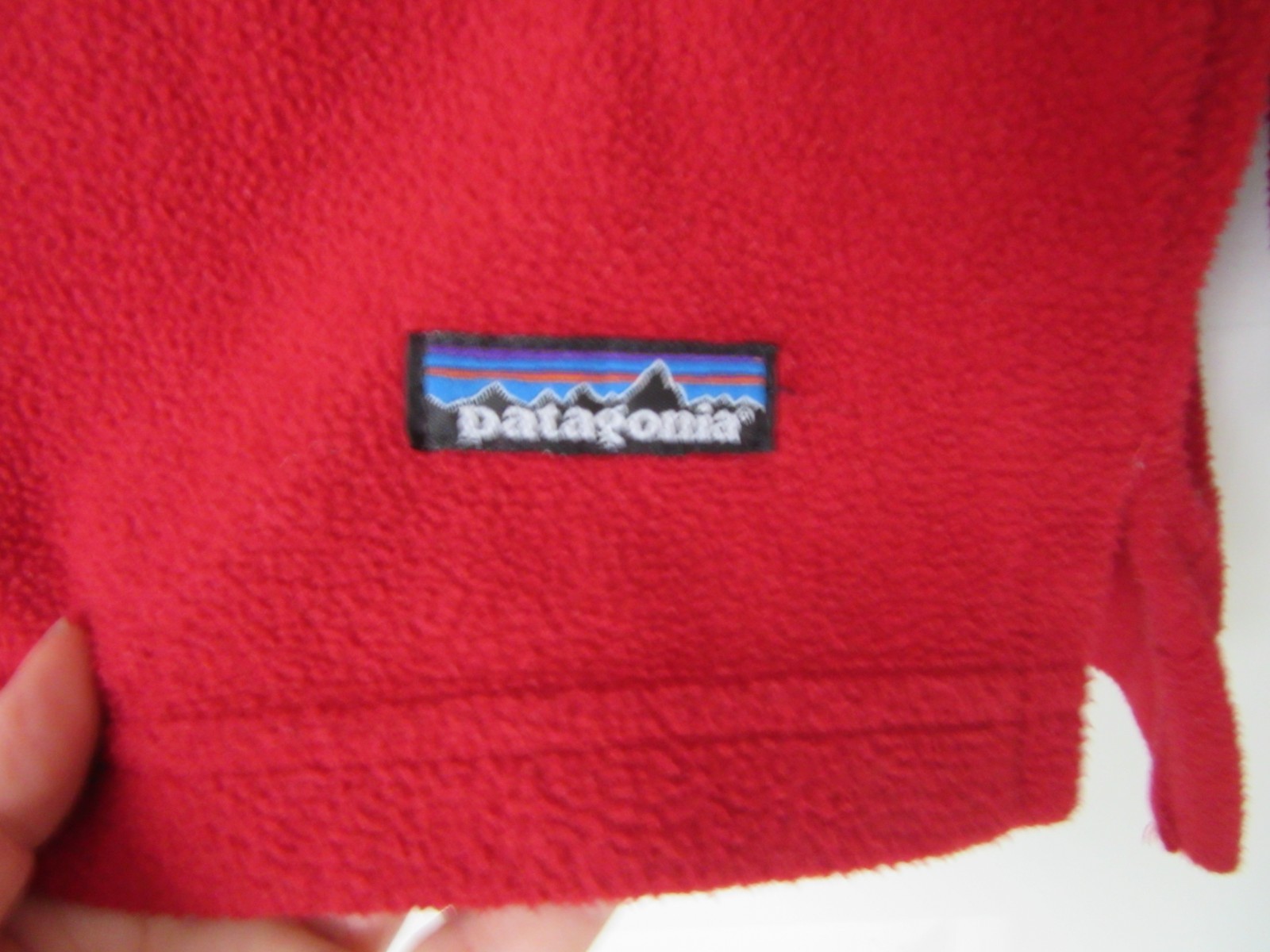 PATAGONIA Youth Snap Fleece Pullover Sweatshirt Sz 14 Red