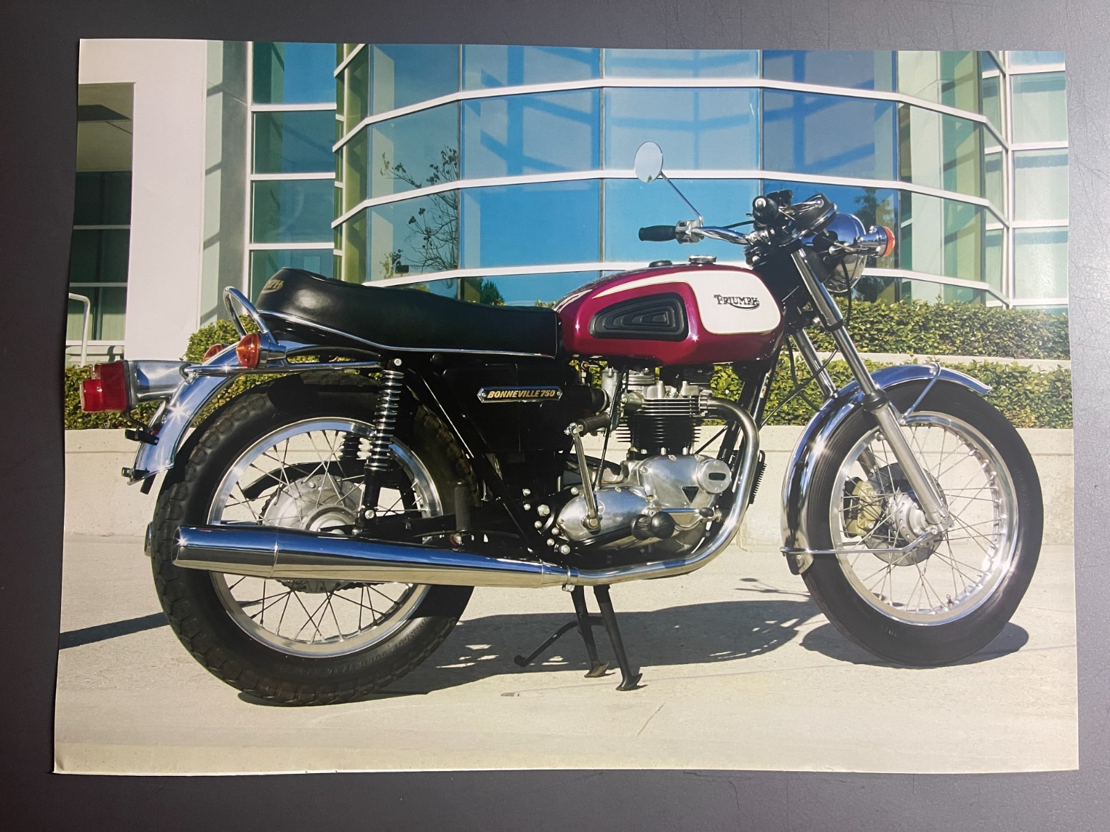 1975 Triumph T140 Bonneville Motorcycle Picture, Print