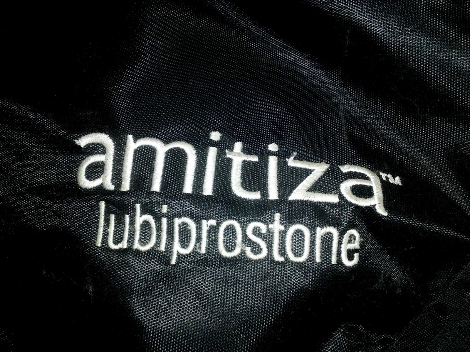 AMITIZA SHOULDER BAG monster zipper Advertising Pharmaceutical rep bag black