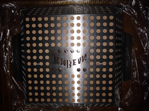 Jim Beam Stainless Steel Square Grilling Wok with Easy-Grip Handles