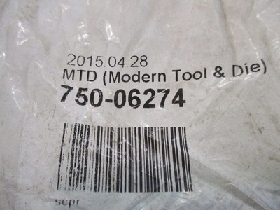 New Genuine OEM Troy-Bilt 750-06274 750-06274A SPACER Snow Thrower Replacement P