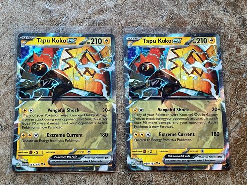 Tapu Koko EX - Double Rare Pokemon TCG Paradox Rift 068/182