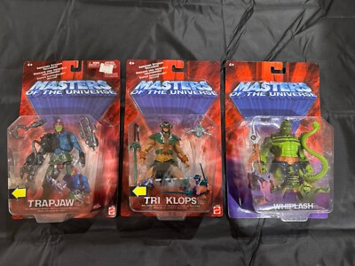 Masters Of The Universe MOTU 200x Figure Lot: TrapJaw, Tri Klops, & Whiplash