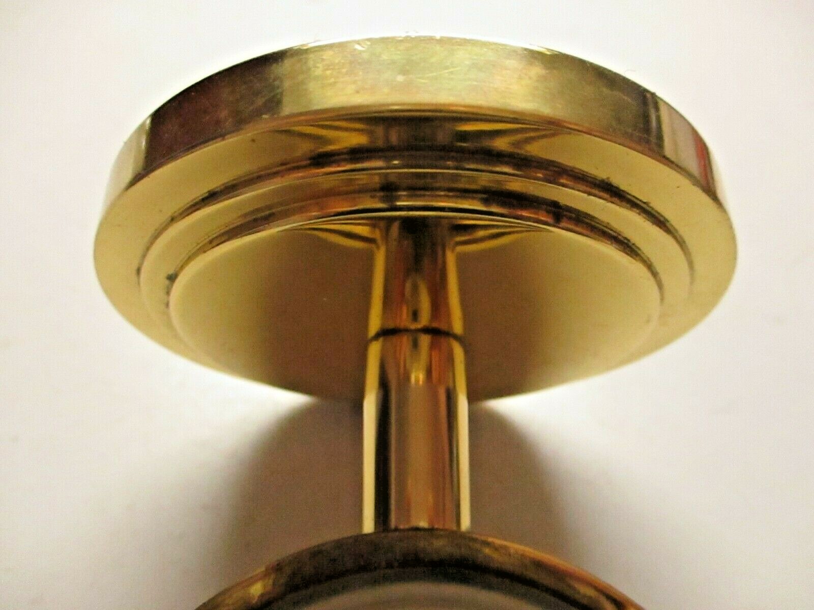 Vintage Ginger Bathroom Shiny Cast Brass Tumbler Glass Cup Holder Wall Mount