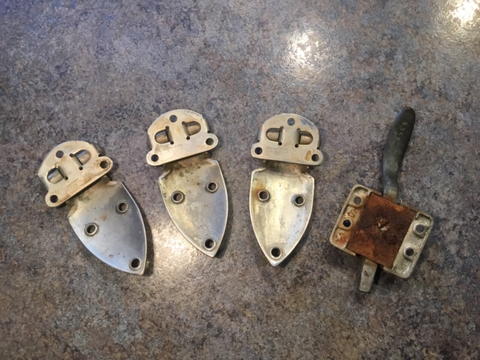 Vintage Ice Box Hardware Latch Metal Hinge Refrigerator Freezer