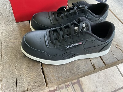 REEBOK CLUB MEMT WORK MEN'S CLASSIC SNEAKER BLACK/WHITE BOOTS RB4157 - SIZE-9W