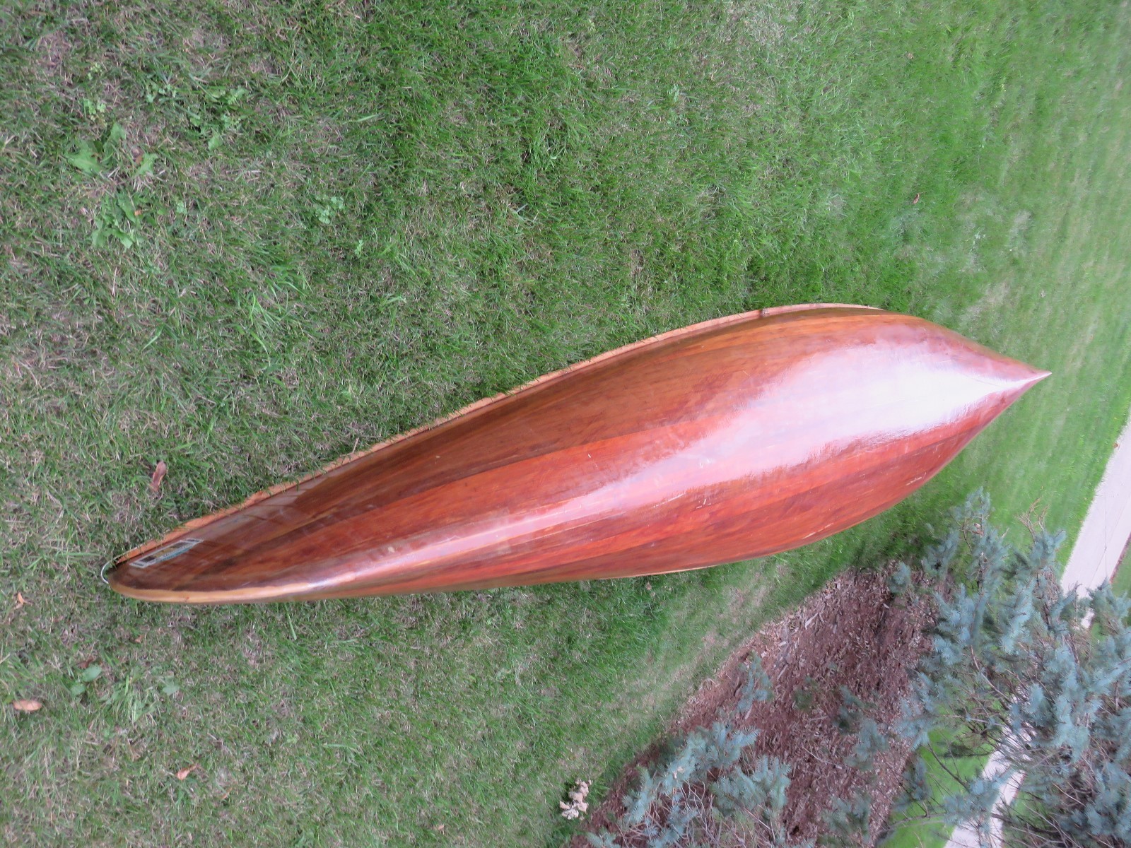 Wood Strip Canoe, handcrafted