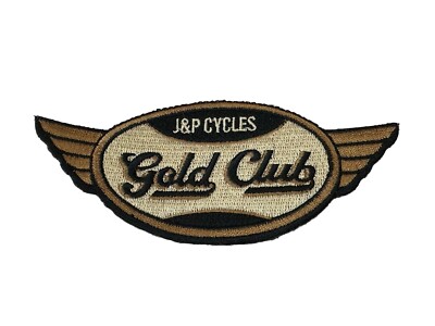 Vtg J&P CYCLES Gold Wing Membership Club Sew-on Motorcycle Patch 4.5'' New Unused