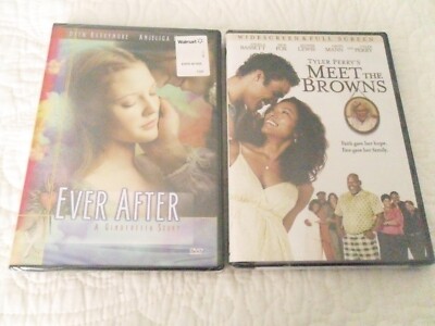 EVER AFTER: DREW BARRYMORE & MEET THE BROWNS: ANGELA BASSETT & RICK FOX DVDS NEW