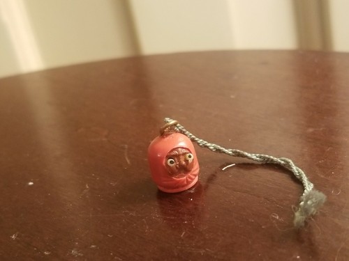 VINTAGE Kobe POP OUT EYES Celluloid RED Lantern Prize Charm Japan Cracker Jack