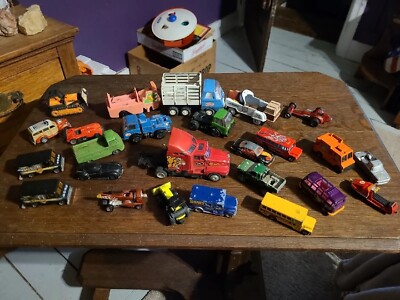 Vintage Lot Of Tonka matchbox tomy kenworth hot wheels diecast cars trucks bus