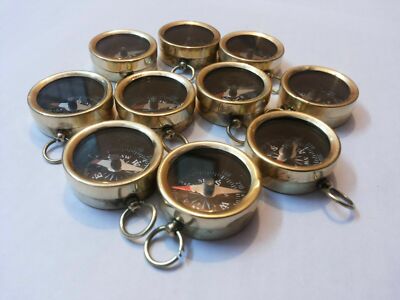Lot Of 100 Pcs Brass Vintage Compass 1''  Marine Collectible Decorative Designer