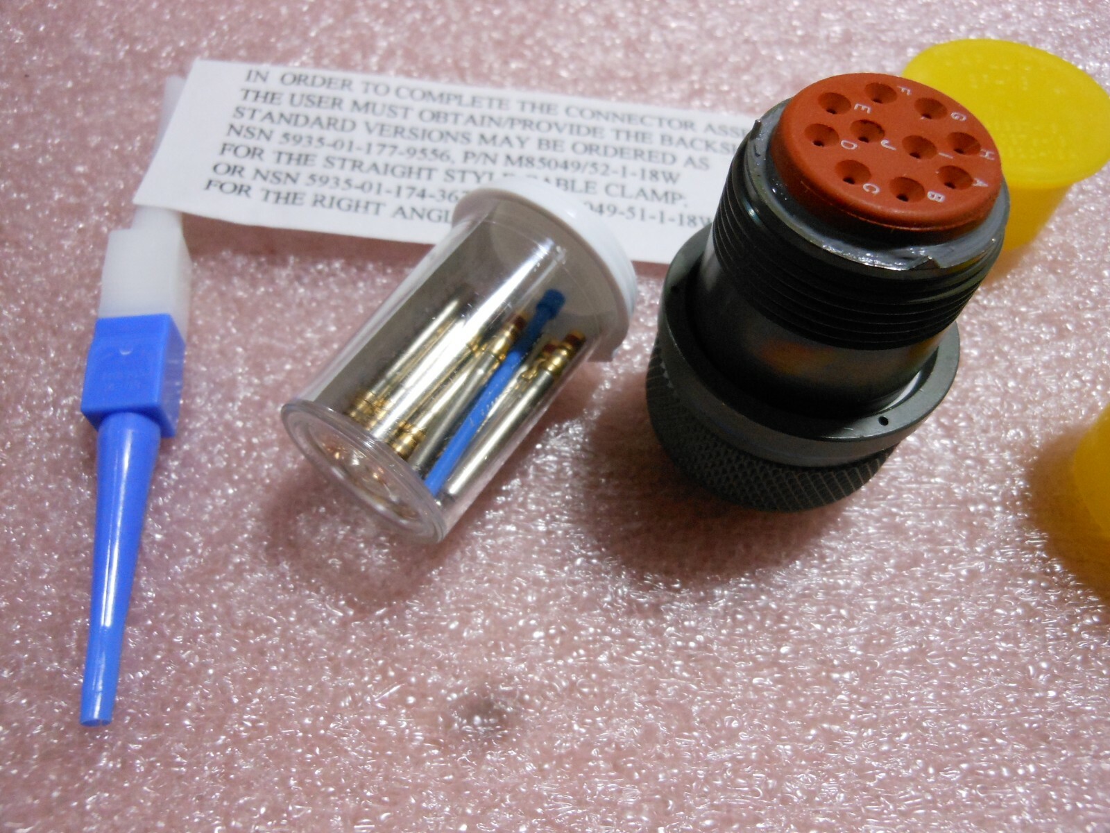 J-TECH CONNECTOR WITH CONTACTS PART # MS3456W18-1S NSN:  5935-00-622-2830