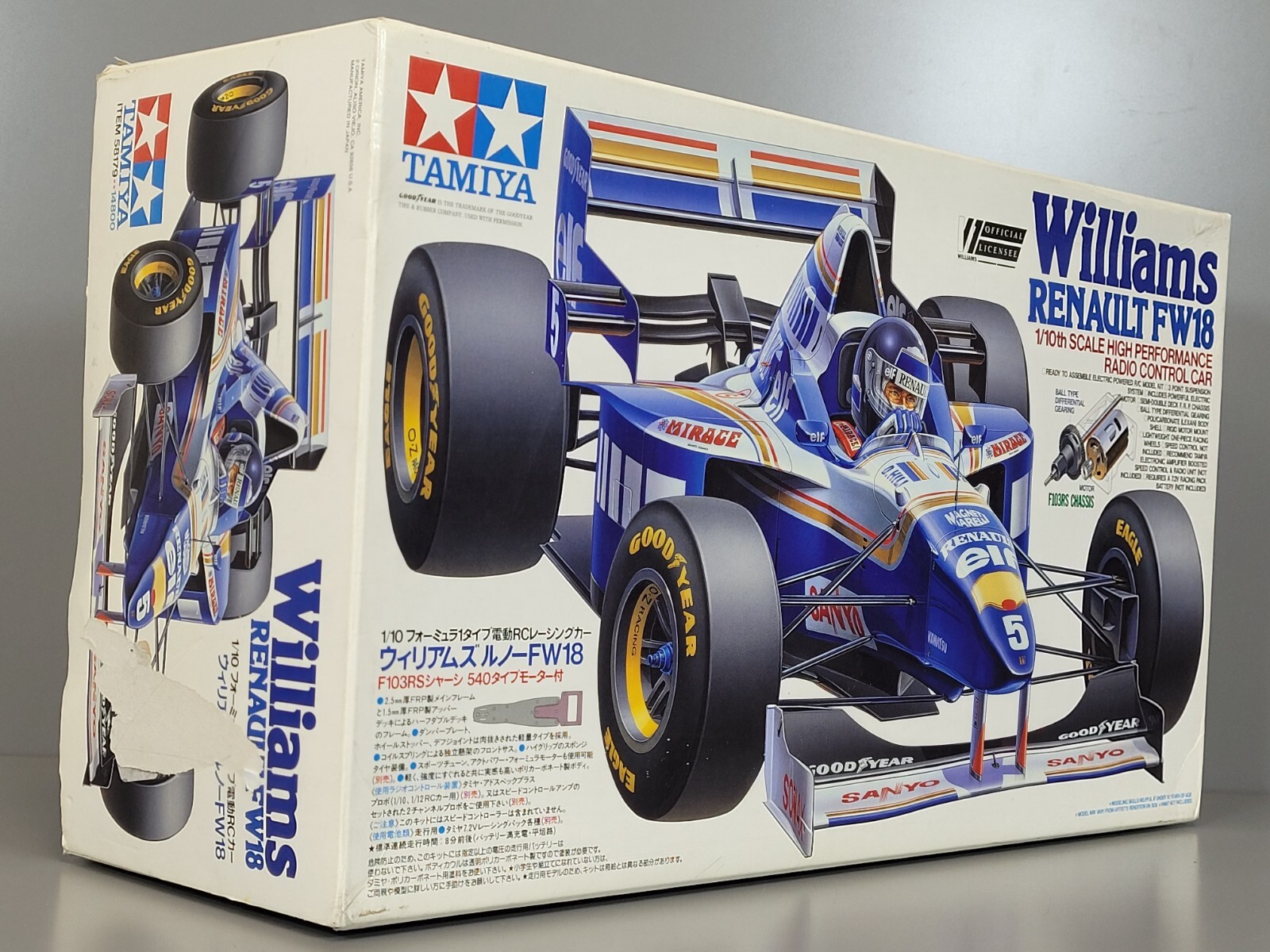 タミヤ 1/10 F103RSシャーシ ウィリアムズ ルノー FW18ボディ