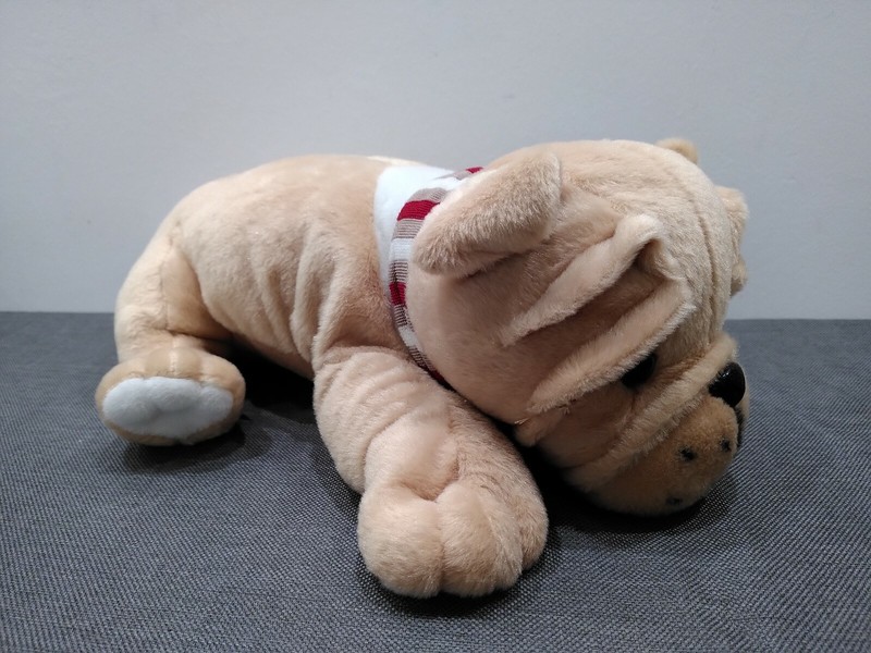 [Amek] Bulldogge Mops Liegend 15 X 32 Cm | PlÃ¼Schtier Stofftier Kuscheltier