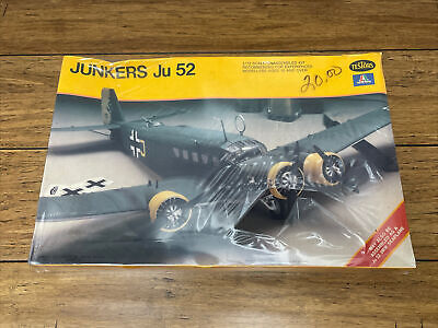 Vintage Testors Italaerei 1/72 Junkers Ju 52 Luftwaffe Airplane Model Kit CV JD