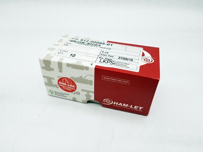 Lot of 10 Ham-Let 774HLF SS 1/4'' x 1/4'' 3001335 TUV
