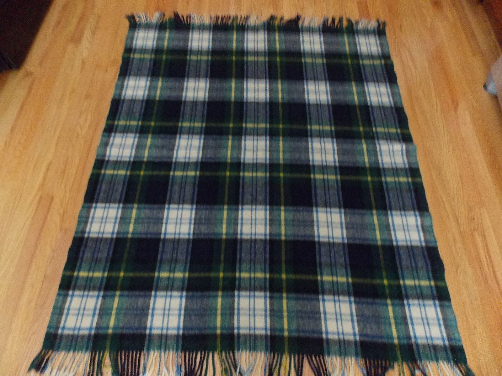 Vintage Forsyth Scottish Wool Plaid Stadium/Lap Blanket- 50 x 62