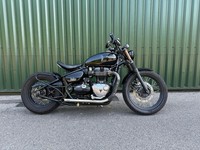 Triumph Bonneville Bobber 2017 Black 4400 Miles Short Pipes Lots of Extras 