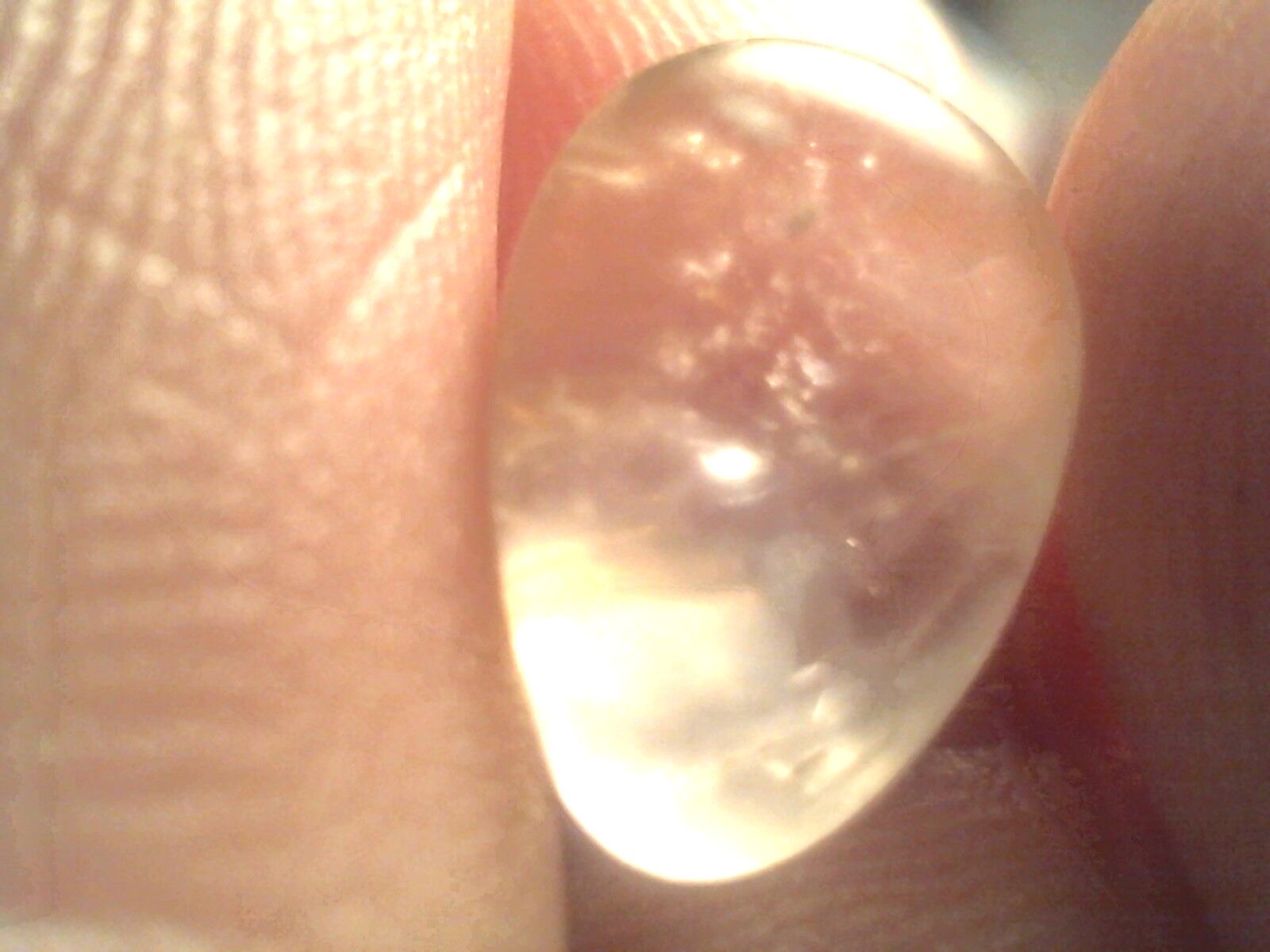 7.30 CT. ROUGH DIAMOND PEAR GEMSTONE. TRANSPARENT CAB GEM.  UNCUT  UNPOLISHED