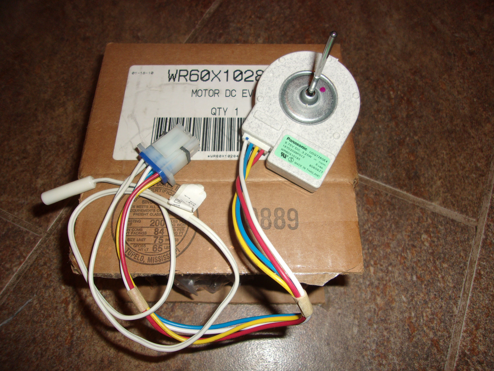 OEM GE WR60X10185, WR60X10284 REFRIGERATOR EVAP FAN MOTOR PANASONIC UDQT26GE4