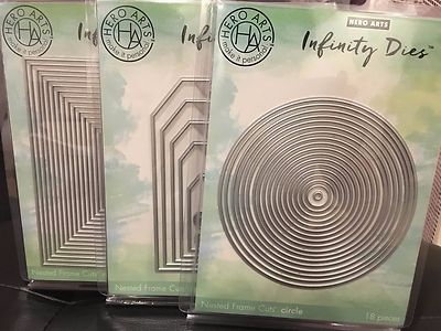 Hero Arts Infinity Nesting Metal Dies (Circle, Rectangle, Tag- Multi-Listing) 