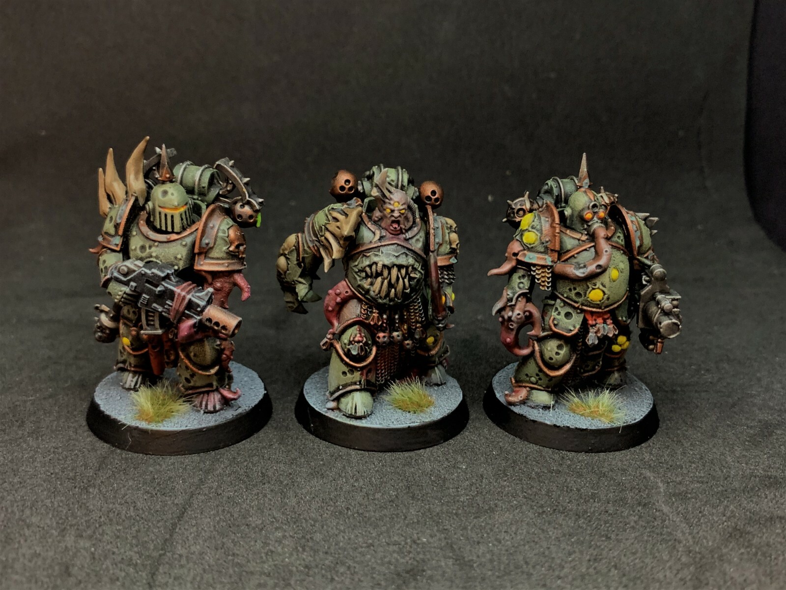 ミリタリー Warhammer40K/DEATH GUARD PLAGUE MARINES Plague Marines painted Warhammer 40k Death Guard rare pack