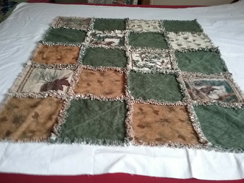 Small Northwood Theme Flannel Lap Quilt 40