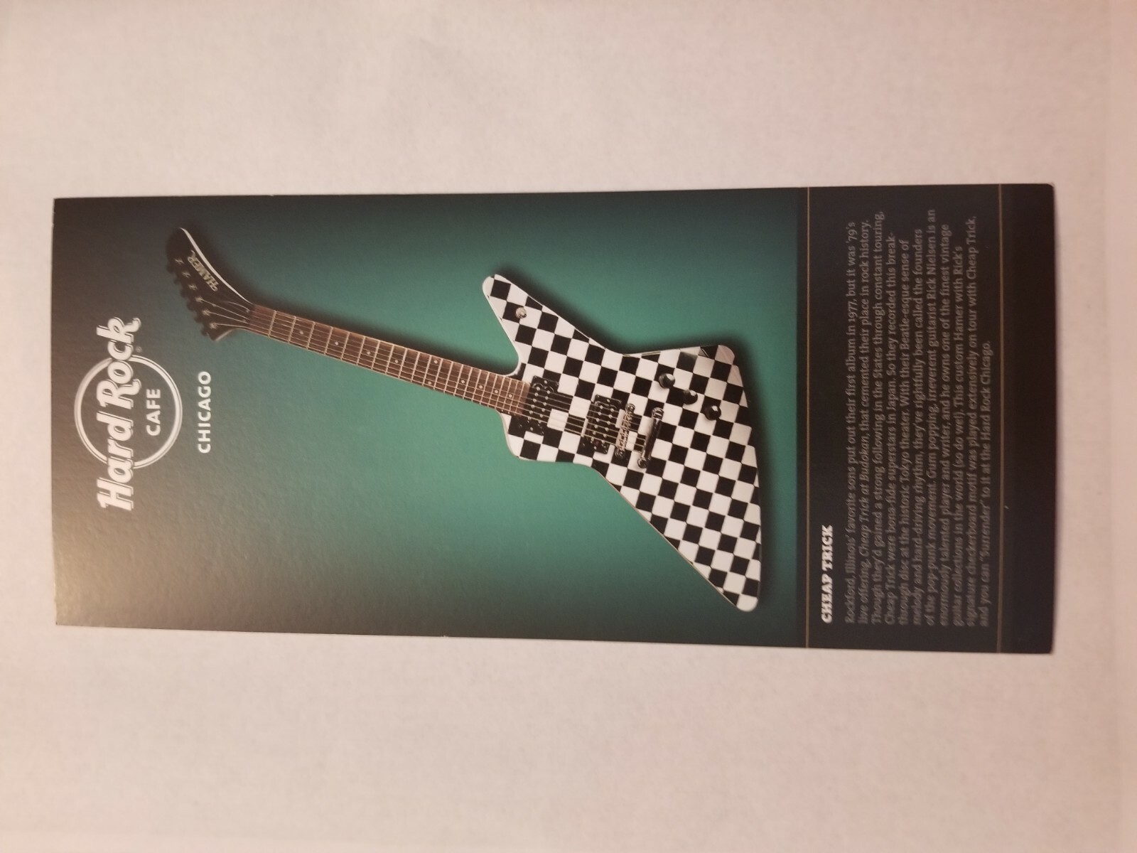 Treasures Hard Rock Cafe Chicago Cheap Trick Guitar
