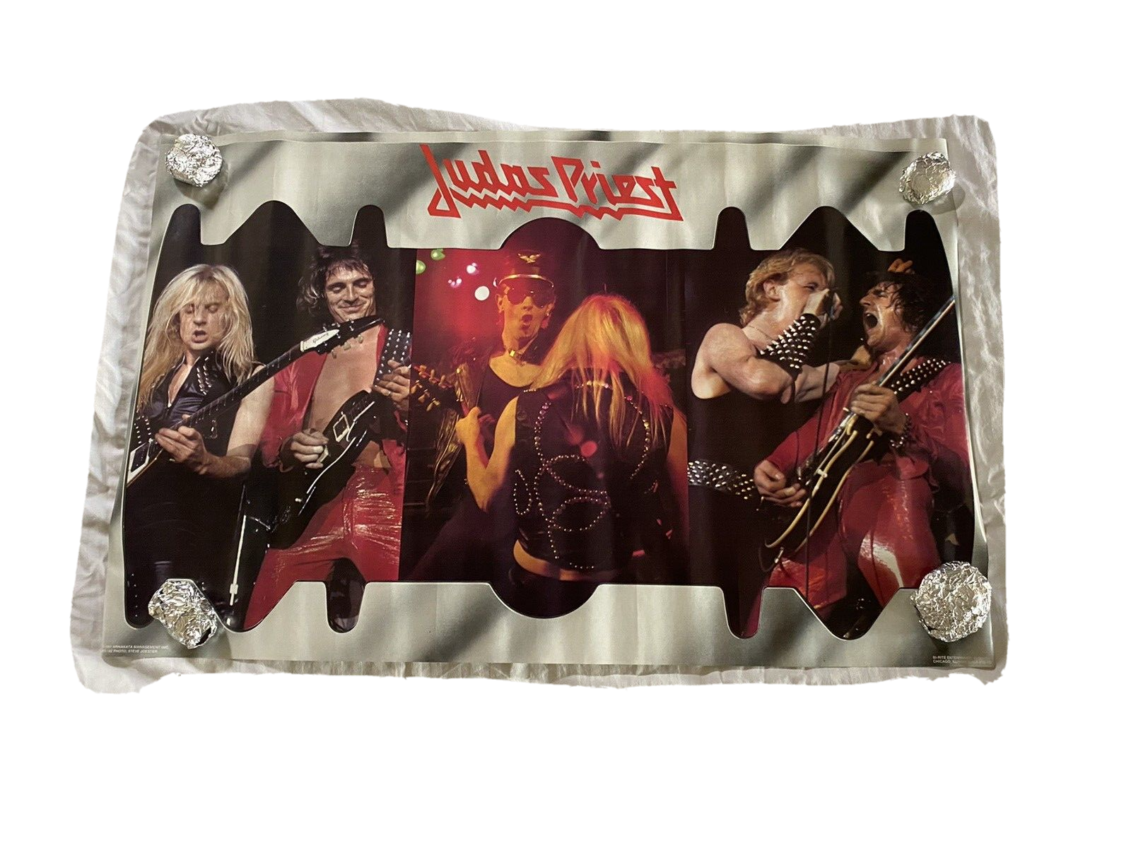 Judas Priest Collage Razor Blade 1981 Vintage Poster ORIGINAL 21