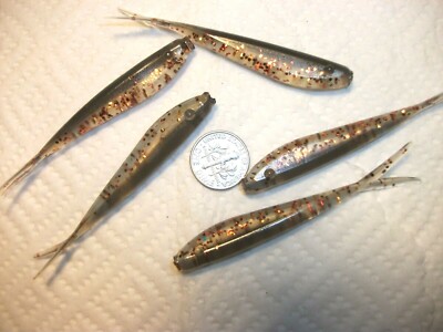 60-3"bass-crappie-walleye minnow grubs-jigs-drop shot-stinger-split tails-flukes