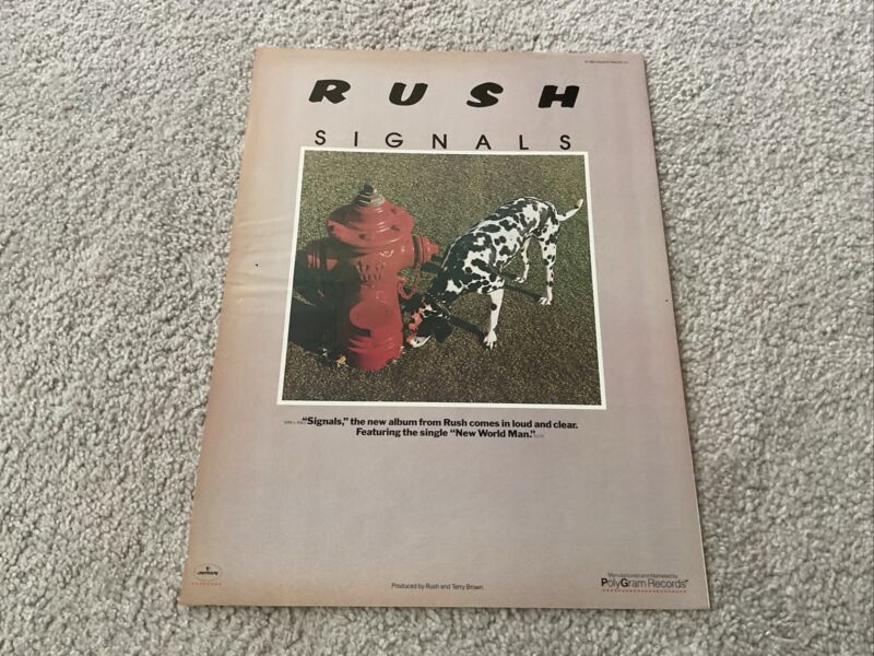 RUSH 1982 SIGNALS LP ORIGINAL PRINT PROMO POSTER TYPE AD MERCURY RECORDS