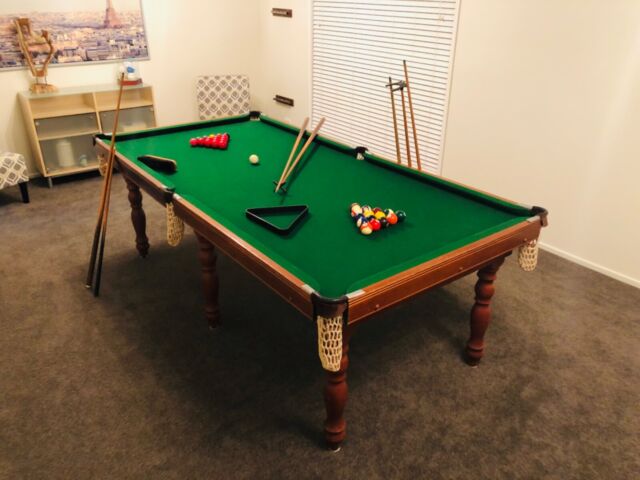 Pool Table With Regular and Snooker Balls, Multiple Cues | Other Books