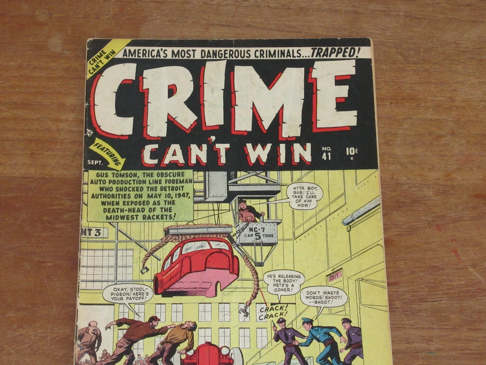 CRIME CAN'T WIN #41 (#1) TIMELY GOLDEN AGE THE GIRL WHO PLANNED HER OWN MURDER!