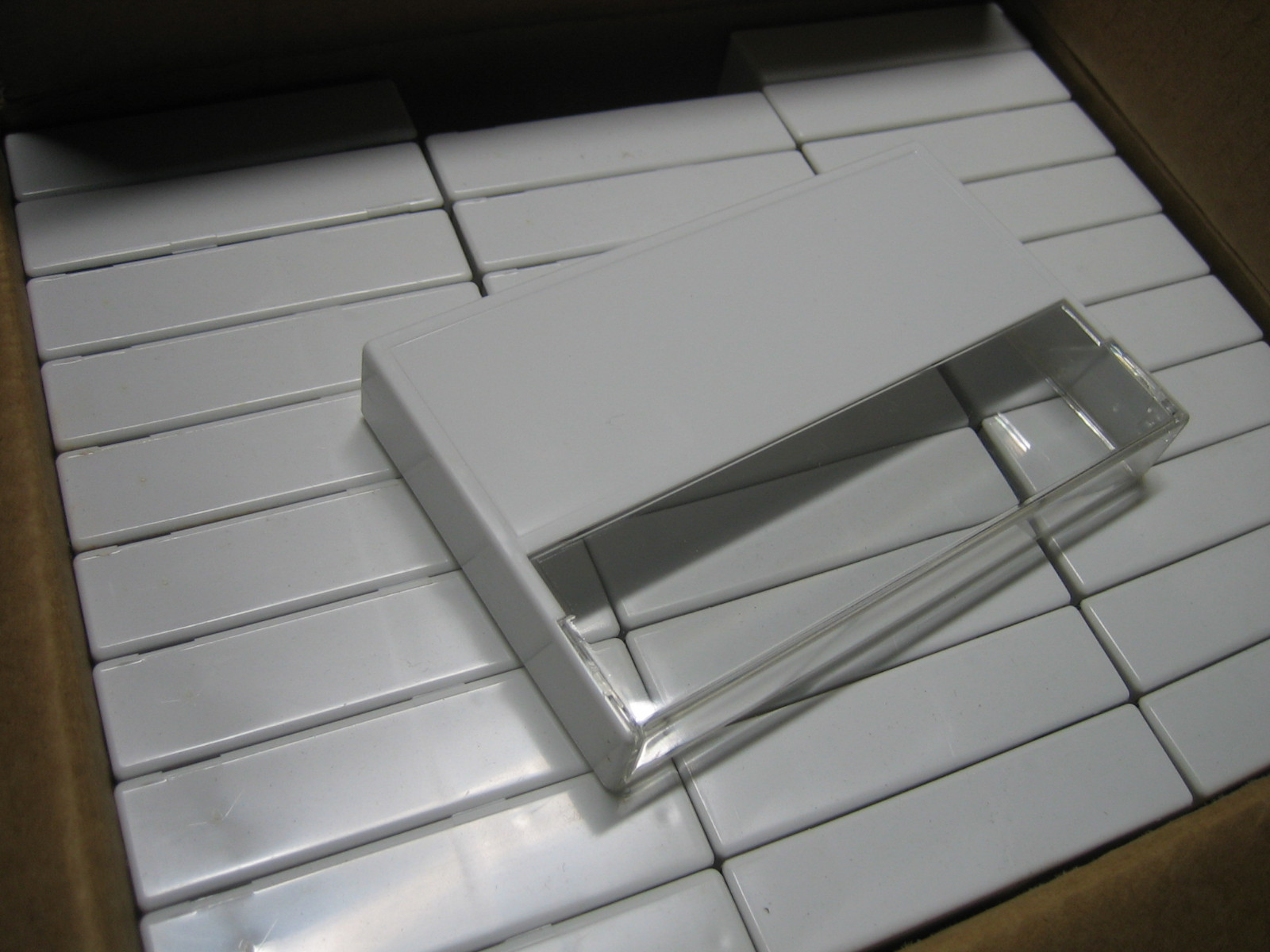 White Shell / Clear Norelco Cassette Case Vintage NEW old stock Replacement