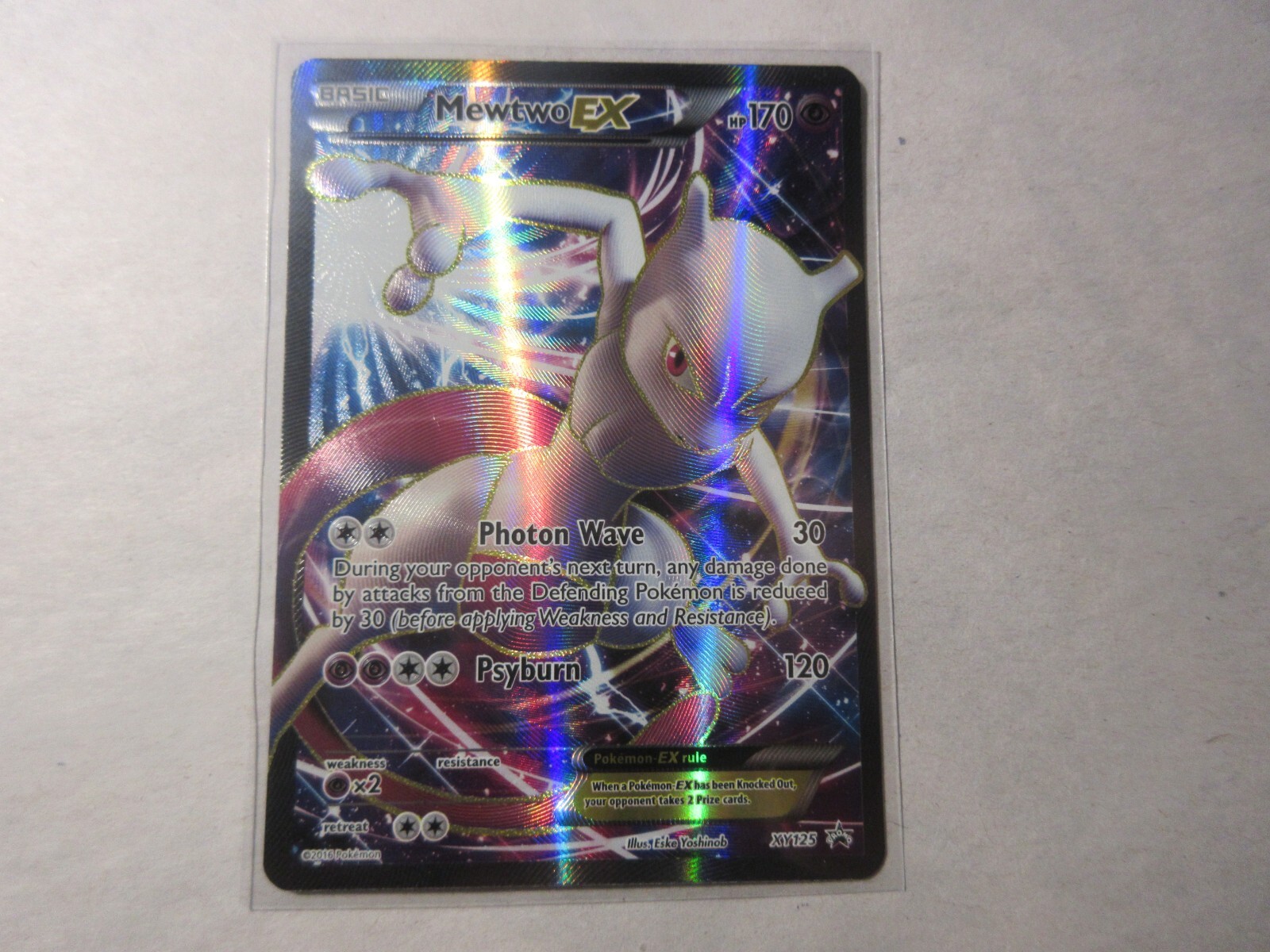 you(*´▽｀)！3 Mewtwo EX Full Art Promo XY125 Pokemon Card LP | eBay