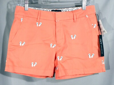 Jones New York Sport Shorts Womens Size 2 Flip Flops Walking Casual Stretch Fit