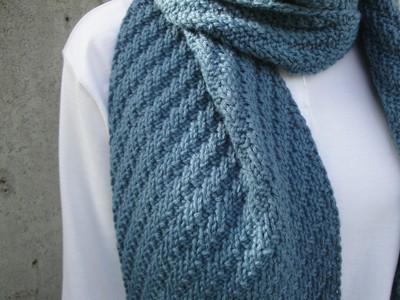 Steel Blue Scarf Men Women Teens Hand Knit Large Long Scarf Muffler Soft Cuddly