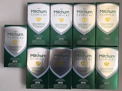9 MITCHUM MEN CLINICAL MEN UNSCENTED SOFT SOLID ANTIPERSPIRANT DEODORANT 1.6oz