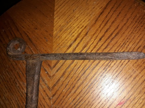 Antique Blacksmith Hand Forged Boot Scraper Wrought Iron Early primitive, curls
