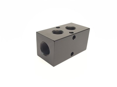 4 Port Distribution Block 2) 7/16'' ports, 2) 9/16'' ports 2-3/8''L x 1-1/4''W 