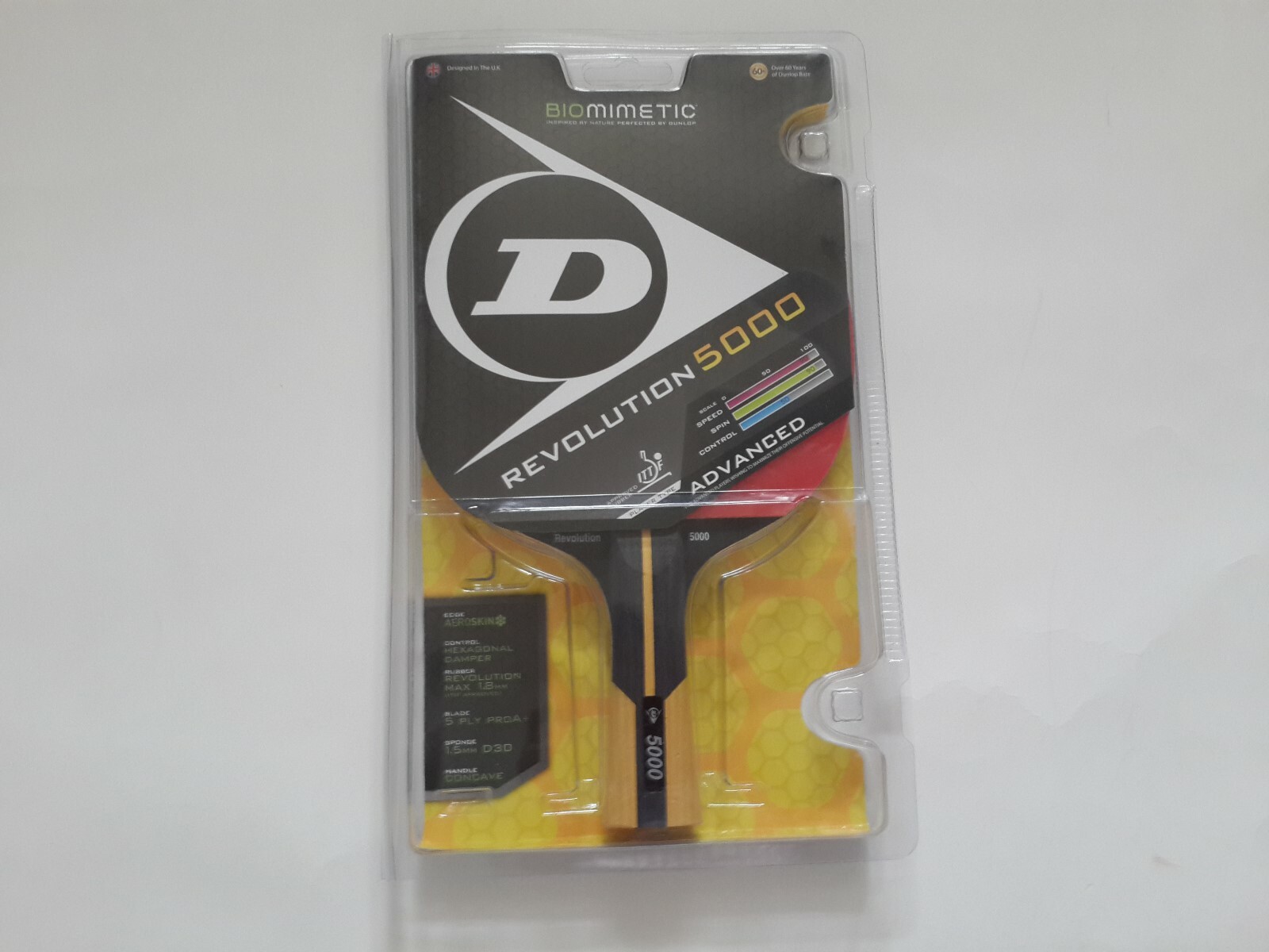 Dunlop Revolution 5000 Table Tennis Racket Bat D30