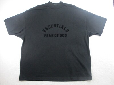 Essentials Fear of God T Shirt Mens Small Big Logo Black Active Gym Oversize S