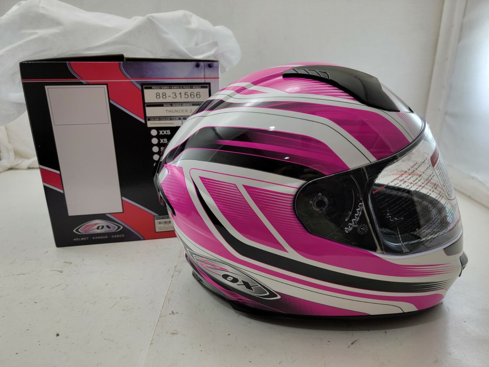 ZOX Thunder 2 Womens Full Face Motorcycle Helmet | Pink