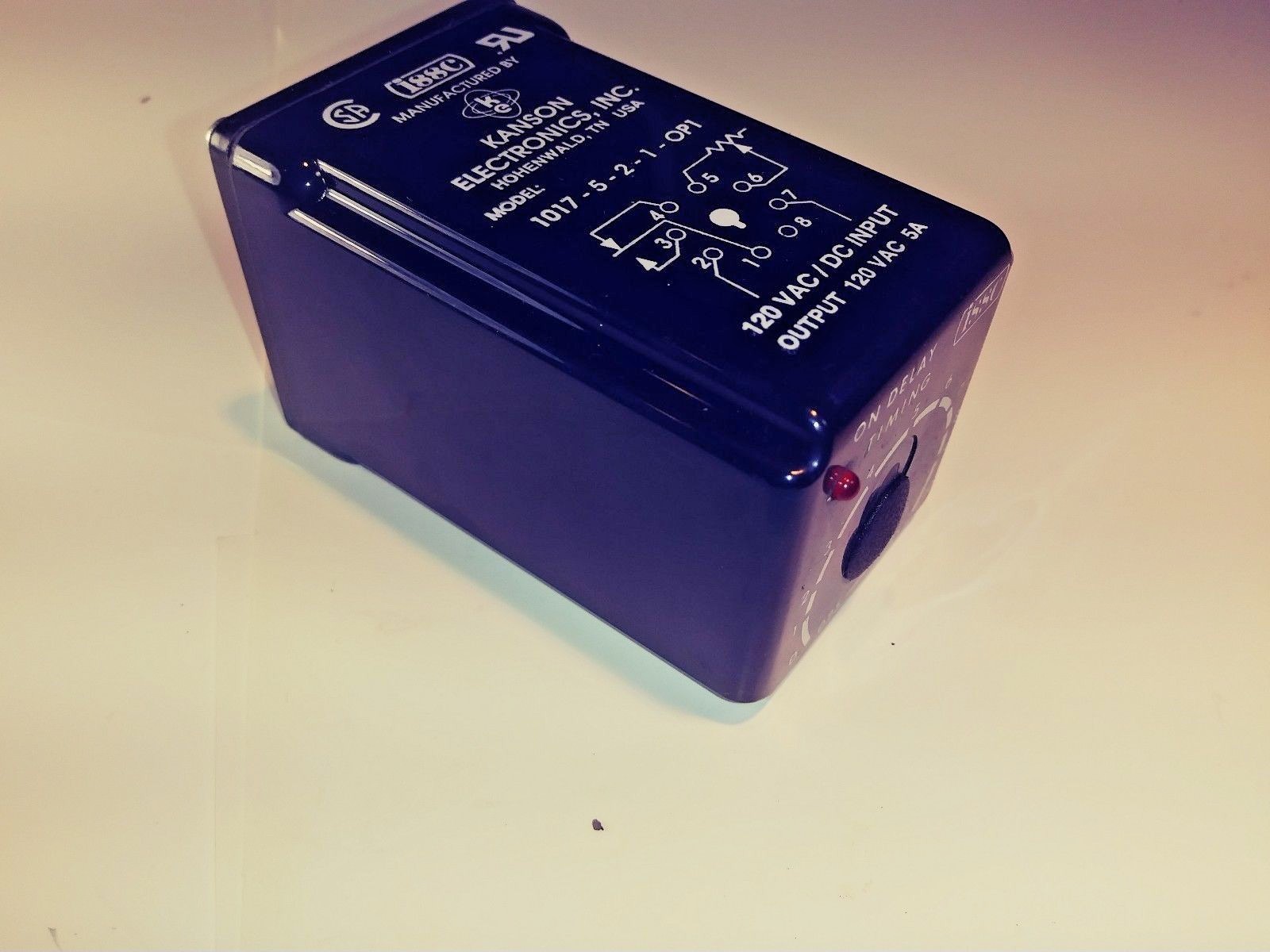 ISSC Kanson Electronics 1017-5-2-1 120VAC or DC .025-5 Sec. Time Delay Relay