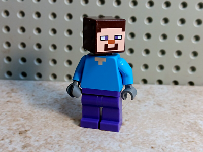 LEGO Square Head Guy STEVE Minecraft Classic Character Game Complete Figure