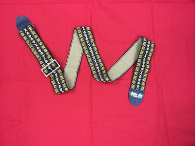 VINTAGE BOBBY LEE GUITAR STRAP - EMBROIDERED HIPPIE/ACE STYLE USA