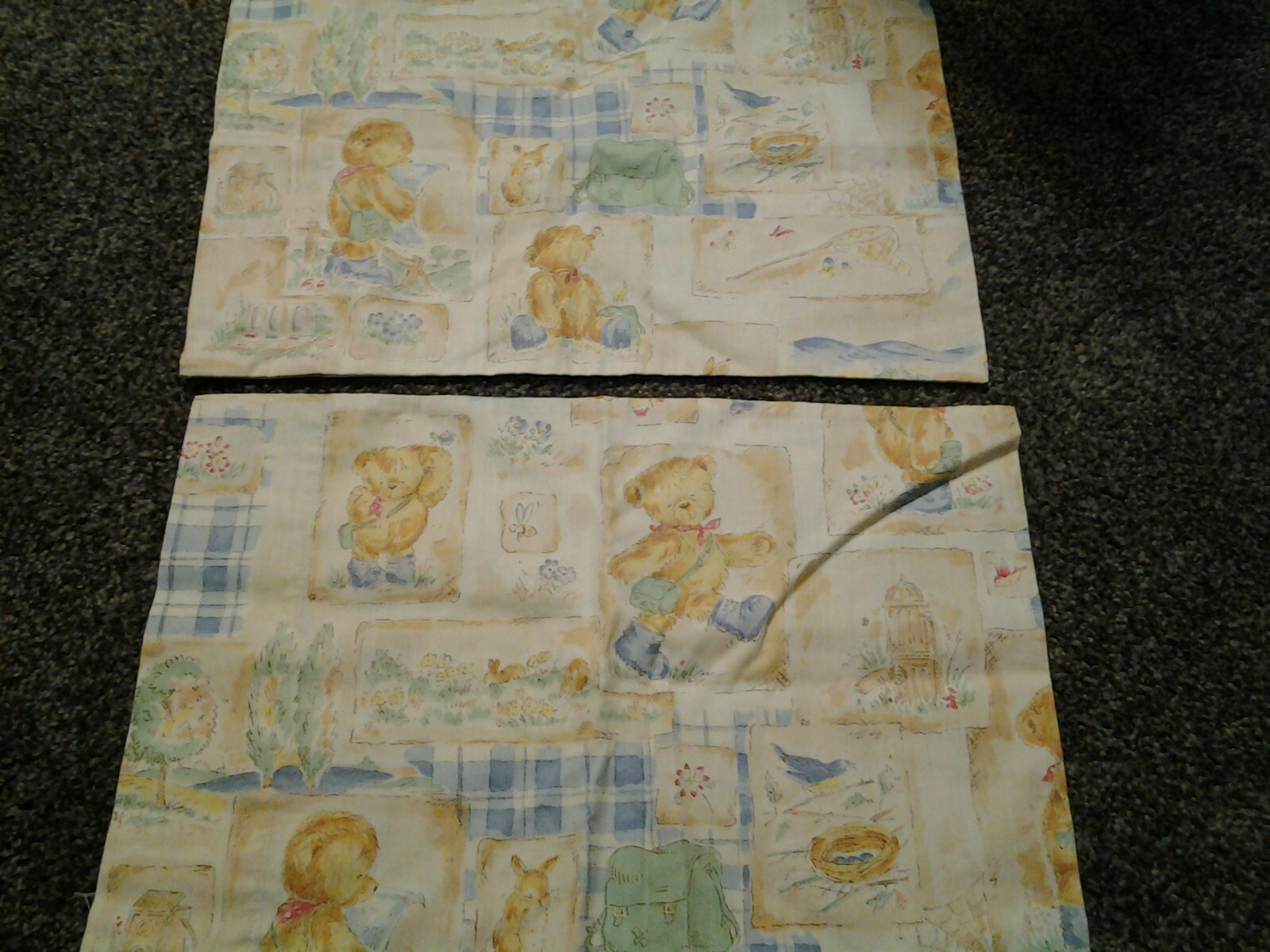 Vtg TEDDY BEAR DOLL PILLOWCASES approx 10 X 15