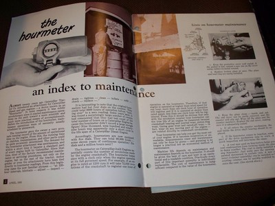 Lot of 2 1955 Caterpillar Service Reporter Magazines Ziegler April & January